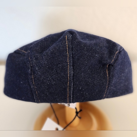 Handmade Denim Cap with Buffalo Plaid Lining. - Picture 5 of 6